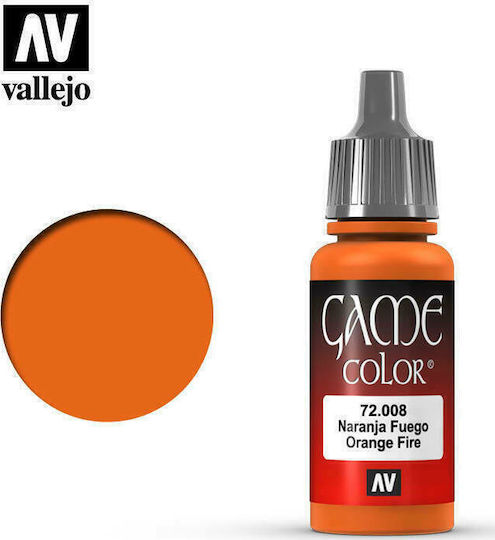 Acrylicos Vallejo Game Χρώμα Μοντελισμού Orange Fire 18ml