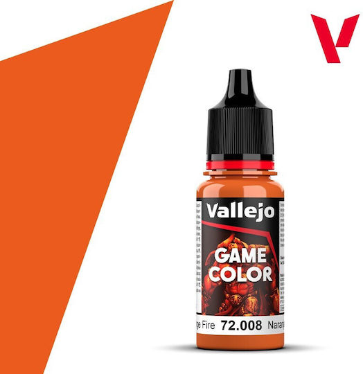 Acrylicos Vallejo Game Χρώμα Μοντελισμού Orange Fire 18ml