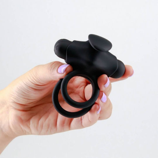 Thumper Vibrating Double - Δαχτυλίδι Ασύρματο Μαύρο