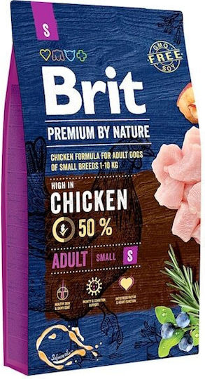 Brit Premium Adult Small 3kg Dry Food for Adult Small Breed Dogs with Meat and Chicken