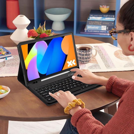Tech-Protect Smartcase Klappdeckel mit Tastatur im Englisch US Schware (Lenovo Idea Tab 11.0 TB-336)