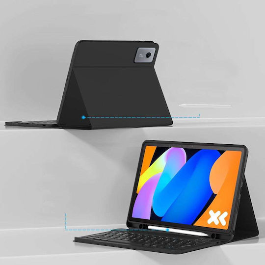 Tech-Protect Smartcase Klappdeckel mit Tastatur im Englisch US Schware (Lenovo Idea Tab 11.0 TB-336)