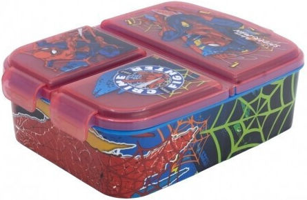 Пластмасово детско контейнерче за храна Spiderman Многоцветен