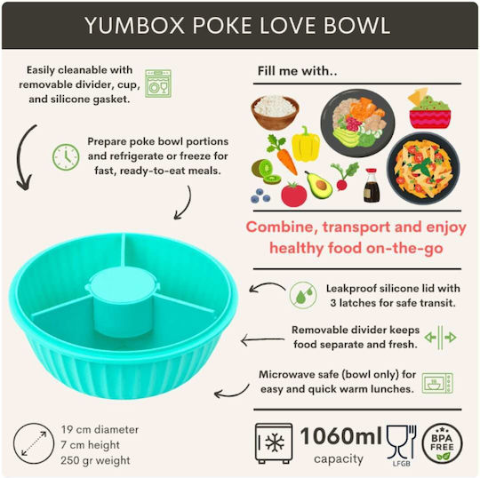 Yumbox Πλαστικό Παιδικό Δοχείο Φαγητού Μωβ