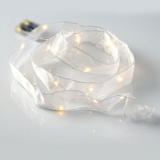 20 Светлини LED 2m. Топъл бял На батерия тип Лента 1бр