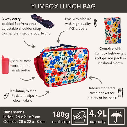 Yumbox Σχολικό Ισοθερμικό Τσαντάκι Φαγητού Χειρός