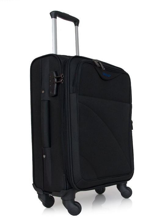 Forecast 8317 Cabin Travel Suitcase Fabric Black with 2 Wheels Height 55cm