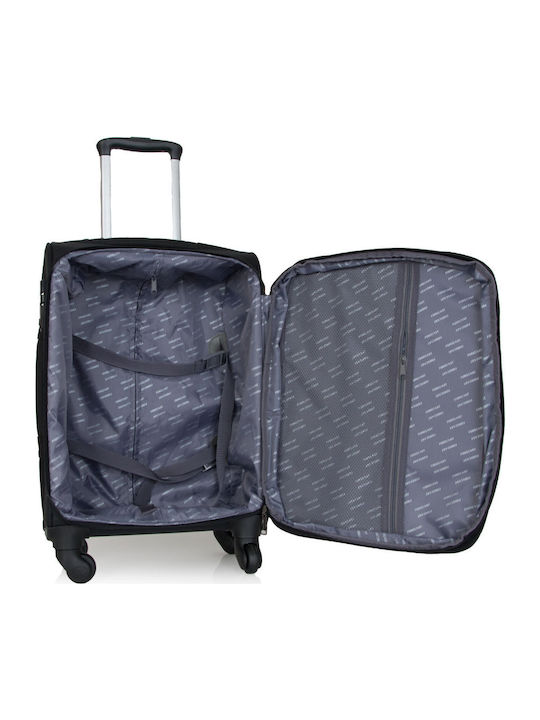 Forecast 8317 Cabin Travel Suitcase Fabric Black with 2 Wheels Height 55cm