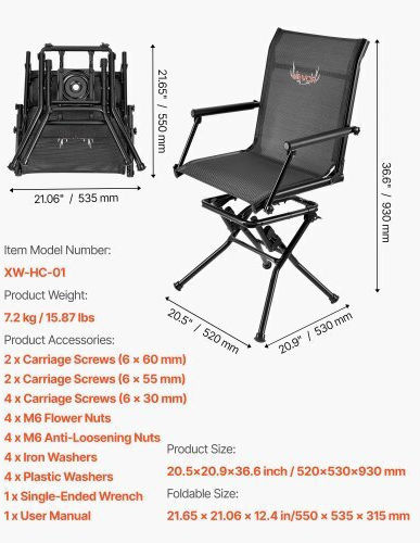 Vevor Chair Beach Gray