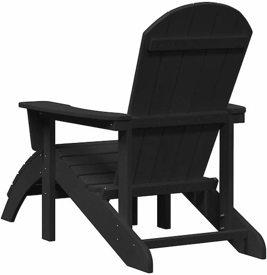 vidaXL Καρέκλα Παραλίας Μαύρη 83x75x92εκ.