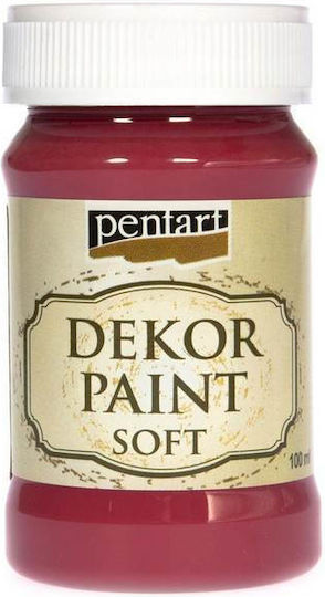 Pentart Dekor Paint Soft Chalk Paint Cardinal Red 100ml 21634