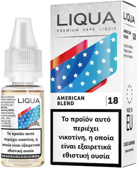 Liqua Έτοιμο Υγρό Αναπλήρωσης American Blend 18mg 10ml