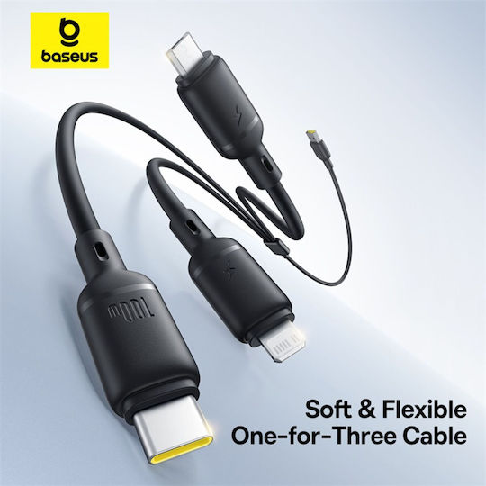 Baseus Rapid Series 3-in-1 USB to 1.5m 5A Cable (P10377705123-00)