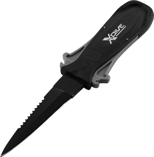 XDive Ribbon Teflon Diving Knife Stiletto with Black Blade 9cm with Blade 9cm