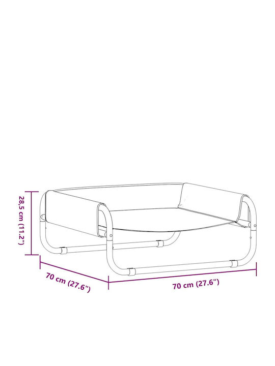vidaXL Loft Bed Pat pentru câini Gri
