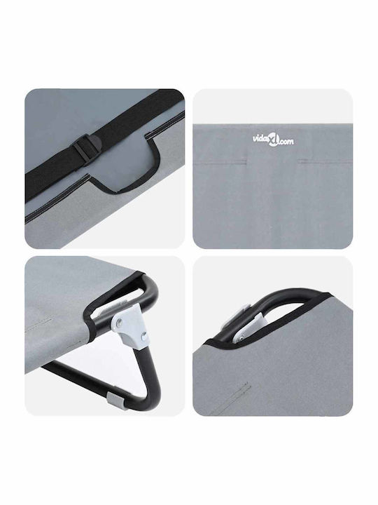 vidaXL Folding Sofa Dog Bed Gray