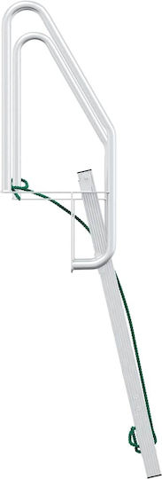vidaXL 4 Steps Folding Boat Ladder