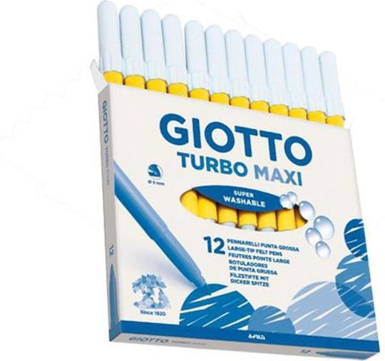 Giotto Turbo Maxi Сив Маркери за рисуване Дебели Комплект 12бр