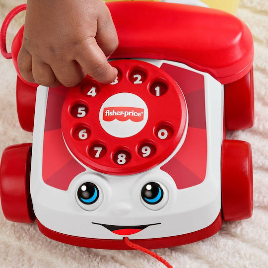 Fisher Price Pull Along Toy Phone with Sounds for 12+ Months