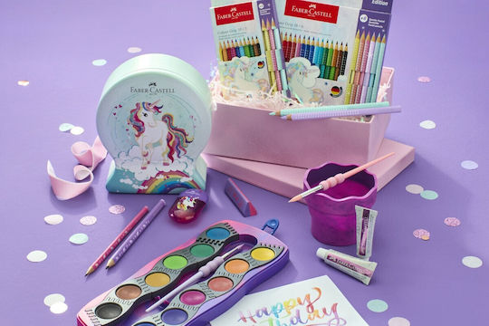 Faber-Castell Grip Sparkle Farbstift-Set mit dicker Spitze in einer Box 10Stück Packung von 1 Verpackungen