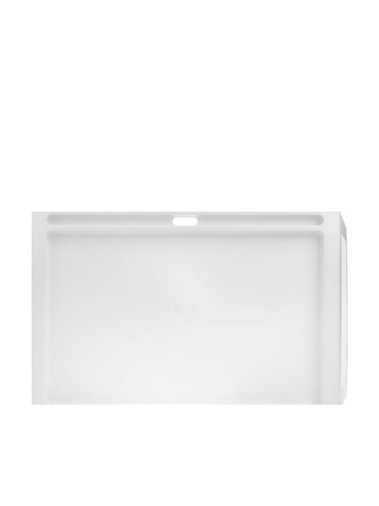Kunststoff Rechteckig Betttablett in Weiß Farbe 54x35x27cm N291-M902 1Stück