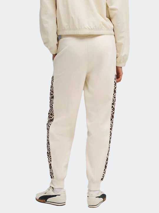 Essentials Παντελόνι Φόρμας Fleece Εκρού