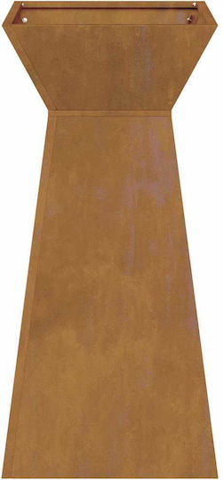 vidaXL Ghiveci De Flori Metalic Gri 35x35x73cm