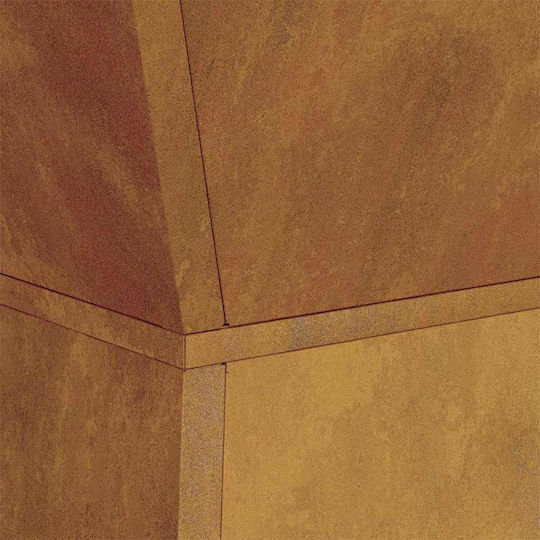 vidaXL Ghiveci De Flori Metalic Gri 35x35x73cm