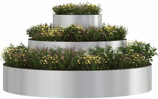 vidaXL Pot Metallic Silver 120x120cm.
