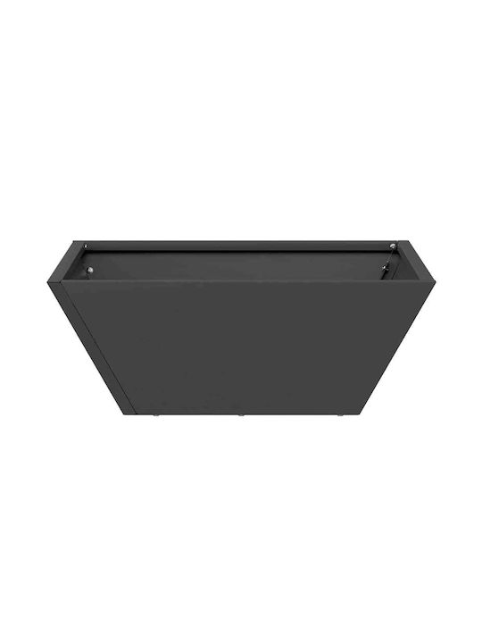 Vidaxl Metallpflanzgefäß Schwarz Metall 40 x 40 x 15 cm Langlebig Schwarz