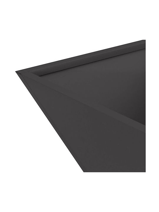 Vidaxl Metall-Pflanzgefäß Schwarz Metall 35 x 35 x 15 cm Langlebig Schwarz