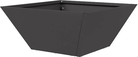 Vidaxl Μεταλλική Γλάστρα Μαύρη Μέταλλο 35 X 35 X 15 Cm Ανθεκτική Μαύρο