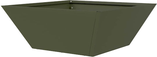 Vidaxl Metal Planter Olive Metal 40 x 40 x 15 cm Rectangular Olive