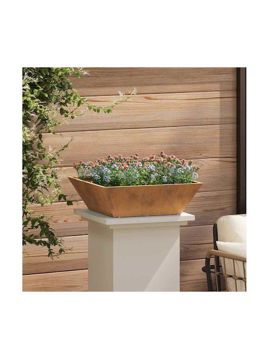 vidaXL Саксия Метал BEZ 50x50x15см.