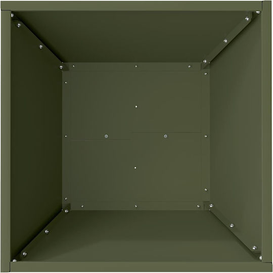 Vidaxl Metal Planter Olive Metal 40 x 40 x 15 cm Rectangular Olive