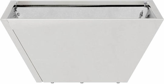 vidaXL Set 5 Metallische Pflanzgefäße Silber 35x15cm