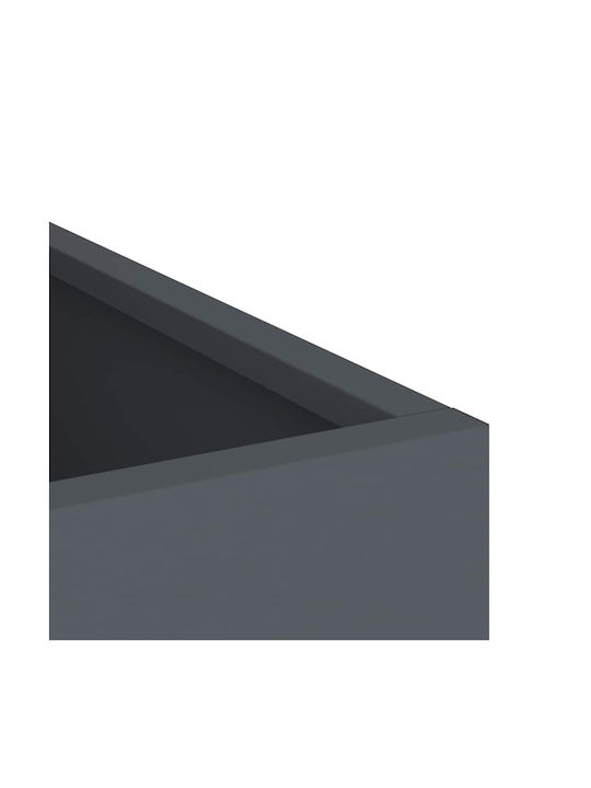 vidaXL Topf Metallisch Charcoal 50x32x40cm.