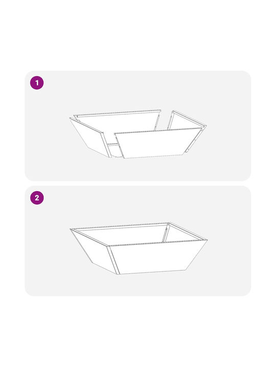 vidaXL Set of 5 Plastic Planter Boxes White 50x15cm