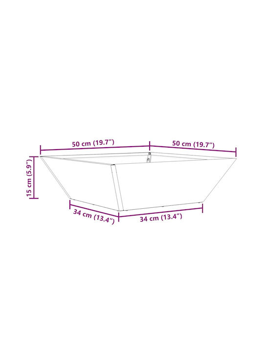 vidaXL Set of 5 Plastic Planter Boxes White 50x15cm