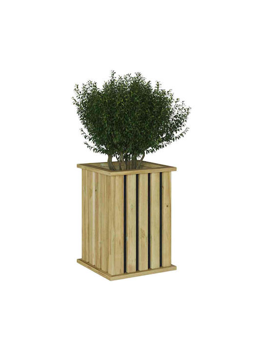 vidaXL Саксия Дърво 33x33x45см.