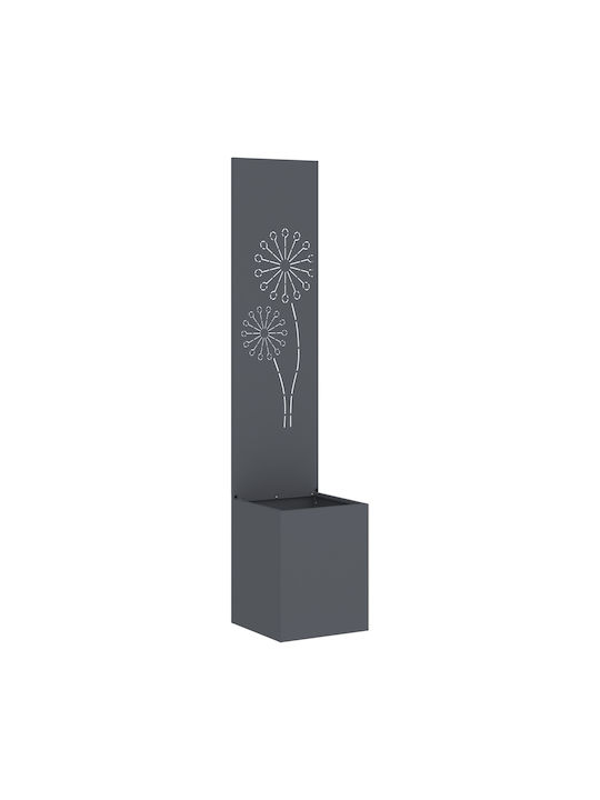 vidaXL Topf Metallisch Charcoal 32x140cm.