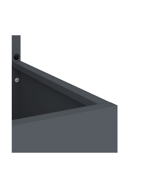 vidaXL Topf Metallisch Charcoal 32x140cm.