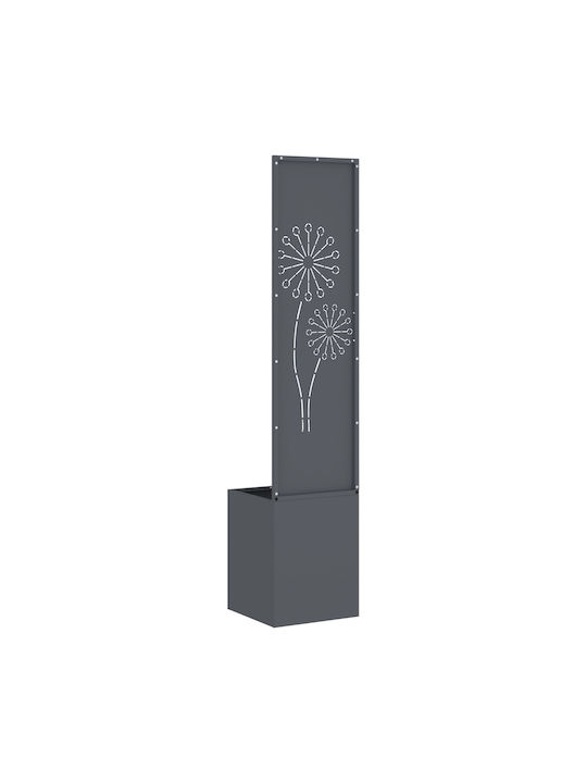 vidaXL Topf Metallisch Charcoal 32x140cm.