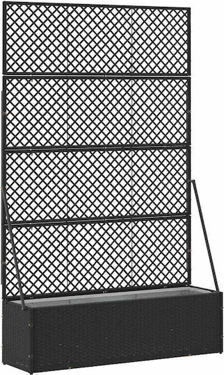 vidaXL Plastic Planter Box Black 105x30x170cm