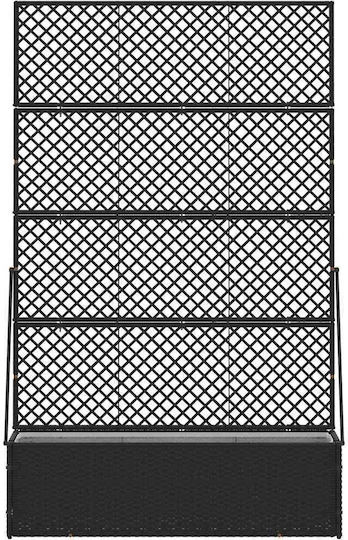 vidaXL Plastic Planter Box Black 105x30x170cm