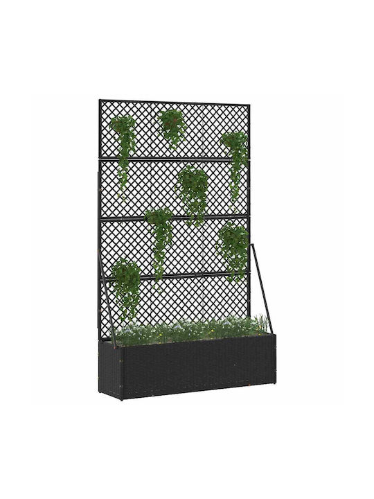vidaXL Kunststoff Blumenkasten Schwarz 105x30x170cm