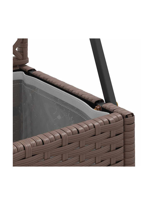 vidaXL Planter Box Plastic Negru 30 cm