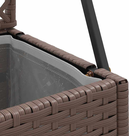 vidaXL Kunststoff Blumenkasten Schwarz 70x30x135cm