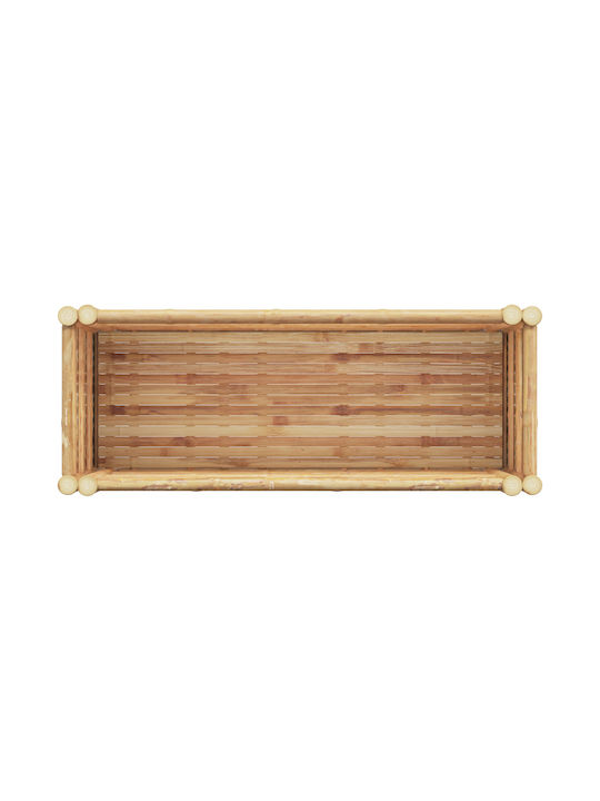 vidaXL Кутия за саксии Бамбук Кафяв 90x35x70см.