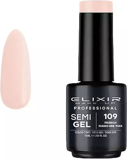 Elixir Semi Gel Ημιμόνιμο Βερνίκι Νυχιών 109 French Manicure Pink 15ml